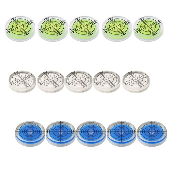 15Pcs 32mm For Spirit Bubble Degree Mark Level Round Circular Measuring Meter