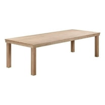 Pemberly Row Contemporary Natural Outdoor 108" Rectangular Dining Table
