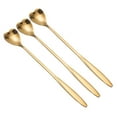 thumbnail image 4 of COSMOBETTY 3 Pcs Golden Stainless Steel Heart Shaped Spoons for Coffee Stirring and Mixing Drinks Kitchen Bar, 4 of 8