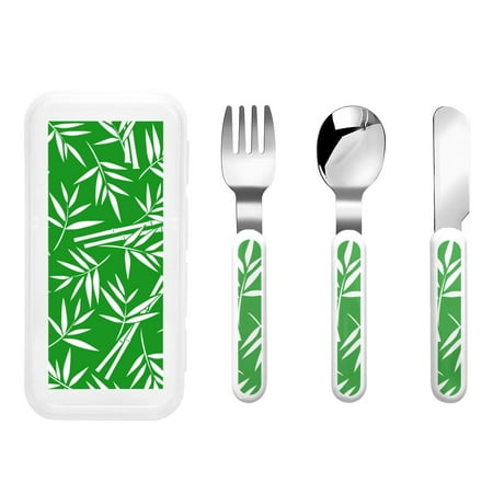 

Kdxio Bamboo Toddler Utensils Set - Kids Silverware Set Set Kids Utensils Set with Case for Preschooler Children