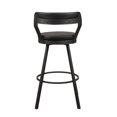 thumbnail image 4 of OakvillePark Belmar Swivel Pub Height Barstool (Set of 2), Black, 4 of 6