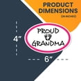 thumbnail image 2 of Magnet Me Up Proud Grandma Pink and White Oval Magnet Decal, 4x6 In, Vinyl Automotive Magnet, 2 of 7