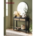 thumbnail image 4 of VASAGLE Console Table, Sofa Table, Narrow Entryway Table, Entry Table with 2 Drawers, Open Storage Shelf for Living Room Ash Black, 4 of 5