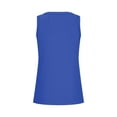 thumbnail image 4 of Women's Ribbed Tank Tops Sleeveless V Neck Slim Fit Casual T Shirt Solid Color Basic Tees Blue,S, 4 of 6