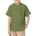 thumbnail image 2 of Toddler Boy Polo Shirt 4t-5t Army Green Boys T Shirts Solid Color Shirts for Boys Short Sleeve Top Comfy Gentleman Tops Toddler Baby Boy Clothes 7-8 Years, 2 of 6