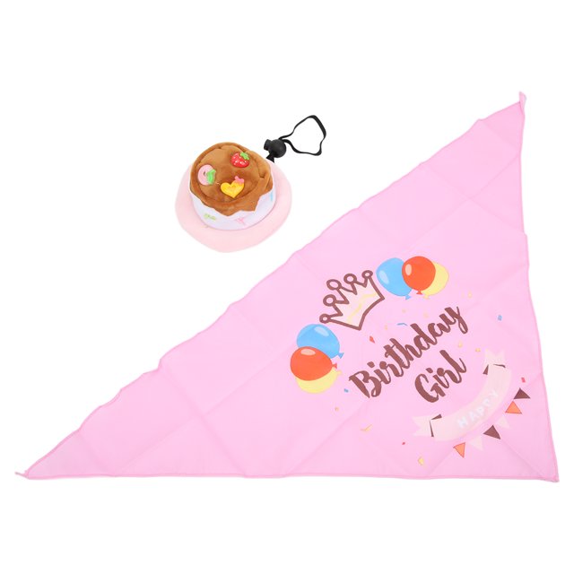 Suministros de vestir para cumpleaños de mascotas conjunto de bufanda y sombrero de cumpleaños para perros de nailon de franela para fiestas de cumpleaños de uso diario para ANGGREK Otros