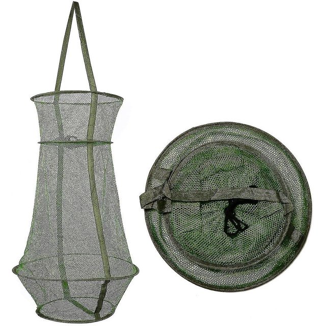 Fishing Cage Fishing Basket Collapsible Bucket Bag Fish Bait Trap For Fisherman To Hold To Keep Fishes Minnows Shrimps Lobsters Crab Fishing Net, Fold