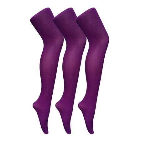 

3 Pair Multipack Womens Coloured Opaque 80 Denier Tights | Sock Snob | Plain Block Colour Tights