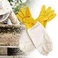 thumbnail image 2 of Guantes de apicultura de piel sintética, gruesos, profesionales, con puños elásticos, apicultor Amarillo Sunnimix Guantes de apicultura, 2 of 6