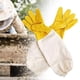 thumbnail image 2 of Guantes de apicultura de piel sintética, gruesos, profesionales, con puños elásticos, apicultor Amarillo Sunnimix Guantes de apicultura, 2 of 6