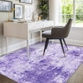 thumbnail image 4 of RELEANY Washable Area Rugs 5'x7' Non-Slip Modern Abstract Soft for Living Room Entryway Bedroom Nursery, Print Pattern, Purple Gray Pink White, 4 of 9