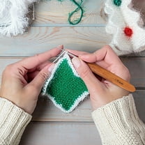 GOOHOCHY SUPVOX 2pcs Bamboo Knitting Needles Set Carbonized Single-ended Crochet Needles(0.5mm 0.75mm)