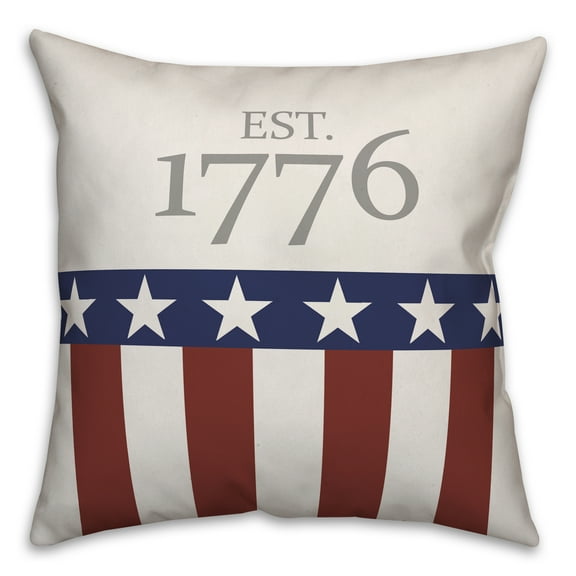 Creative Products Est. 1776 Stars and Stripes 16x16 Indoor / Outdoor Pillow