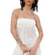 thumbnail image 2 of Top Sin Tirantes Top sin tirantes a juego con hombros descubiertos Traje de club nocturno para damas (Blanco L) Cgtredaw Para estrenar, 2 of 6