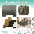 thumbnail image 4 of Critter Sitters 14-In. Seat Height Green Rhino Animal Shape Fabric Ottoman, 4 of 16
