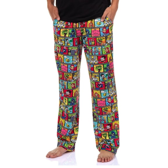 Teen Titans Go Pajama Pants Men's Characters Film Strip Lounge Sleep Bottoms Loungewear