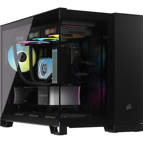 Funda para PC Corsair iCUE LINK 2500X RGB Small-Tower mATX negra