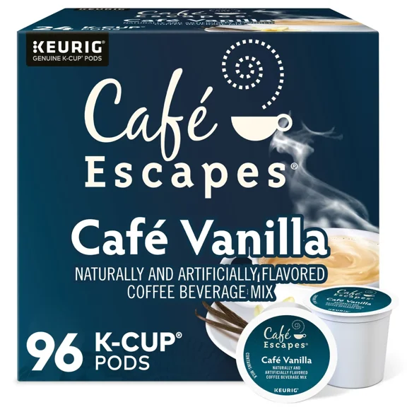 Cafe Escapes Cafe Vanilla, 96 K-Cup Pod