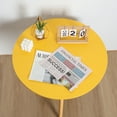 thumbnail image 3 of Round Table Happydeer Leisure Coffee Table Wood Round Kitchen Table,Household Dining Table (Yellow, 50cm/19.69"), 3 of 7