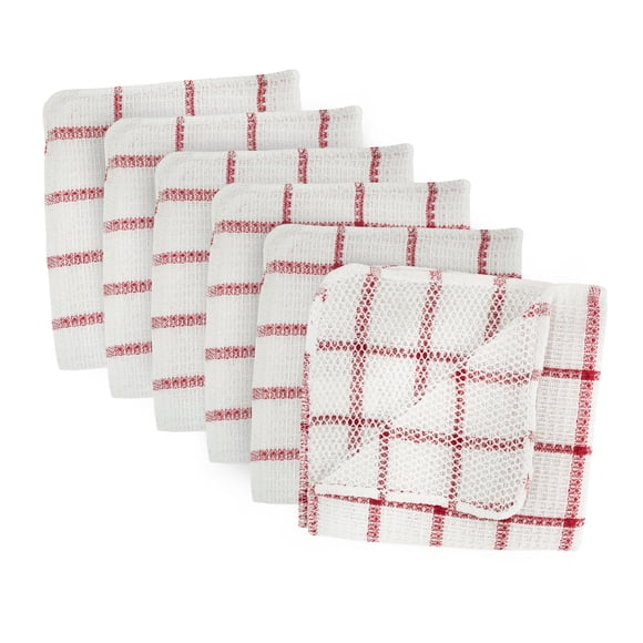 Design Imports DII Red Scrubber Dishcloth (Set of 6)