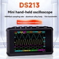 thumbnail image 2 of Mini Osciloscopio Digital DS213, 100 MS/S, 15 MHz, 4 Canales, de Bolsillo, USB, Multímetro, Pantalla LCD, 2 of 10