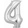 thumbnail image 1 of ALYLY 40-inch Silver Large Aluminum Foil Number BalloonBirthday Party Celebration Decoration Large Balloon (40-inch Silver) (4), 1 of 4