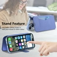 thumbnail image 4 of for iPhone 13 Pro Max Wallet Case with Camera Lens Protector Film, Clear Magnetic Phone Cover Compatible with Mag-Safe Charging, RFID Blocking PU Leather Case with Card Holder Flip Kickstand, Blue, 4 of 11
