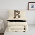 thumbnail image 5 of meiyoeat leopard Bowknot Monogram Art Twin Comforter Sets,Cheetah Print Initial B Bedding Set,Black Reversible,2 Pieces,1 Comforter and 1 Pillowcase, 5 of 7