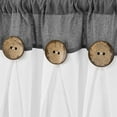 thumbnail image 6 of Alishomtll Linen Valance Farmhouse Boho Button Kitchen Curtains ,Rod Pocket,18"L x 52"W, Gray White, 6 of 10
