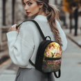 thumbnail image 3 of Eheartsgir Bird and Cherry Blossom Pattern Mini Backpack with Smooth Zipper Zipper Closure Small Backpack for Travel, Polyester Small Backpack for Women for Work, 3 of 8