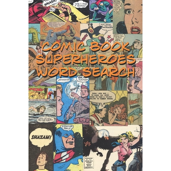 Comic Book Superheroes Word Search, (Paperback)