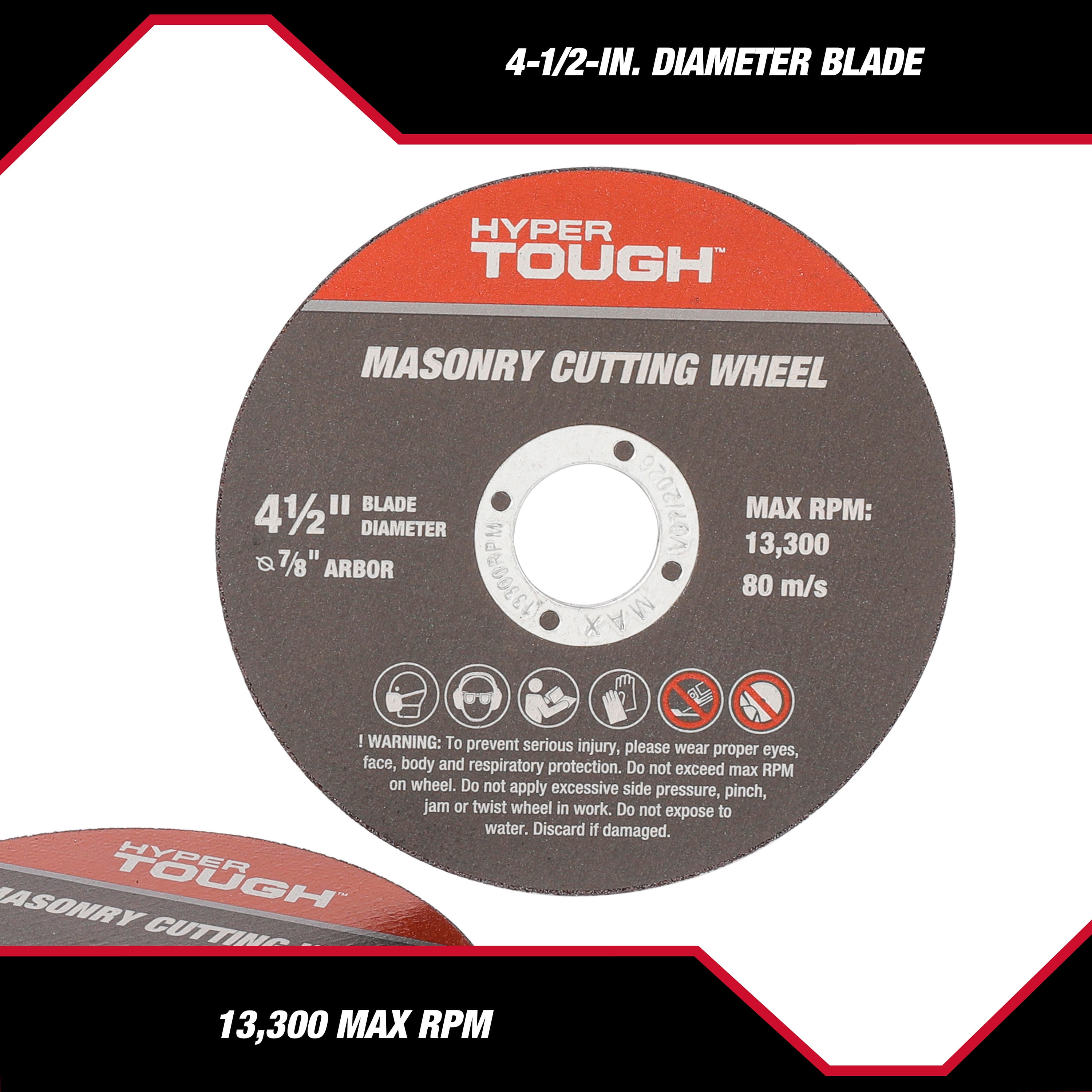 Hyper Tough 2-Pack Silicon Carbide Cutting & Grinding Masonry Wheel, Model 43176