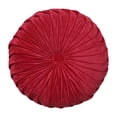 thumbnail image 2 of Pillow Perfect 628899 Coussin Rond en Velours Plissé 14 Pouces - Rouge, 2 of 4