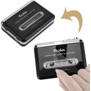 Reshow Cassette Player – Portable Tape Player Captures MP3 Audio Music via USB – Compatible with Laptops and Personal Computers – Convert Walkman Tape Cassettes to iPod Format (Black)