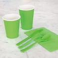 Solid Color Paper Party Cups, 12 oz, Lime Green, 10ct