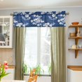 thumbnail image 3 of Yayeee Kitchen Valance Rod Pocket 54" x 18" Living Room Window Curtain, Floral Ocean Waves, 3 of 6