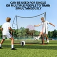 thumbnail image 3 of 2-in-1 Soccer Rebounder Net 6’x4.6’ & 6’x1.4’, Solo & Team Training Tool w/Carry Bag, Cones & Ground Spikes, Easy Setup, Durable Frame, 3 of 7