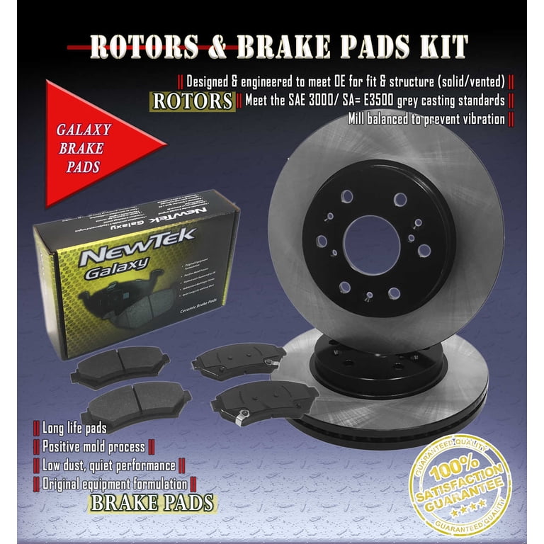 BK1281-5 Rear Premium E-Coat Rotors and Ceramic Pads - Walmart.com