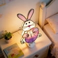 thumbnail image 2 of DAMAI Easter Night Light - Easter Bunny Nightlight Plug Into Wall, 6" Stained Glass, Holiday Decorations, Spring Home Décor, 2 of 6