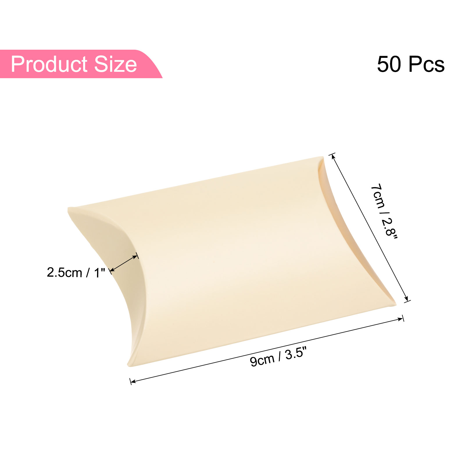 Unique Bargains Gift Boxes with Ribbons Paper Candy Favor Boxes for Gift Wrap Beige