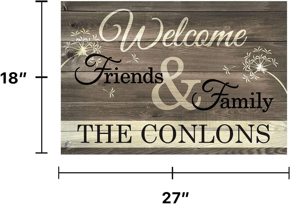 Personalized Planet Doormat - Welcome Friends & Family 2 Sizes to Choose From