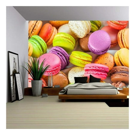 wall26 - Traditional French Colorful Macarons in a Box - Removable Wall Mural | Self-adhesive Large Wallpaper - 100x144 (Traditional Wallpapers 10 Of The Best)