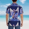 thumbnail image 4 of Balery Night Sky Winged French Bulldog Camisas hawaianas de manga corta para hombre, camisas playeras de corte holgado, camisas de vacaciones con botones,XX-Large, 4 of 7