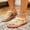 Beige, variant on Womens Flip Flops Solid Color Flower Decor Toe Post Women Sandals Flat Casual Beach Slippers Summer Sandals For Women Lightweight Footwear Beige US :7