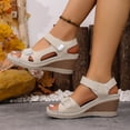 thumbnail image 6 of Xucatan Women's Wedge Sandals, Thick Sole Open Toe Casual Footwear with Adjustable Ankle Strap, Cushioned Platform Heel for Summer Walking, Versatile Outdoor Design Gift, 6 of 9