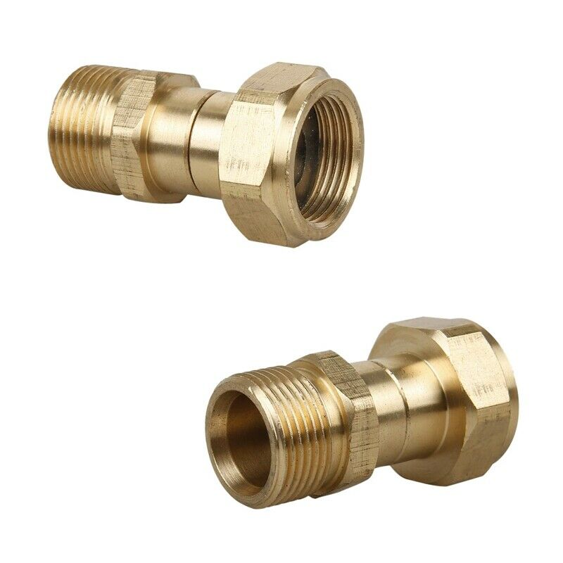 Brass 14mm Thread Fitting Hose Connector Adapter Swivel Joint Pressure Washer