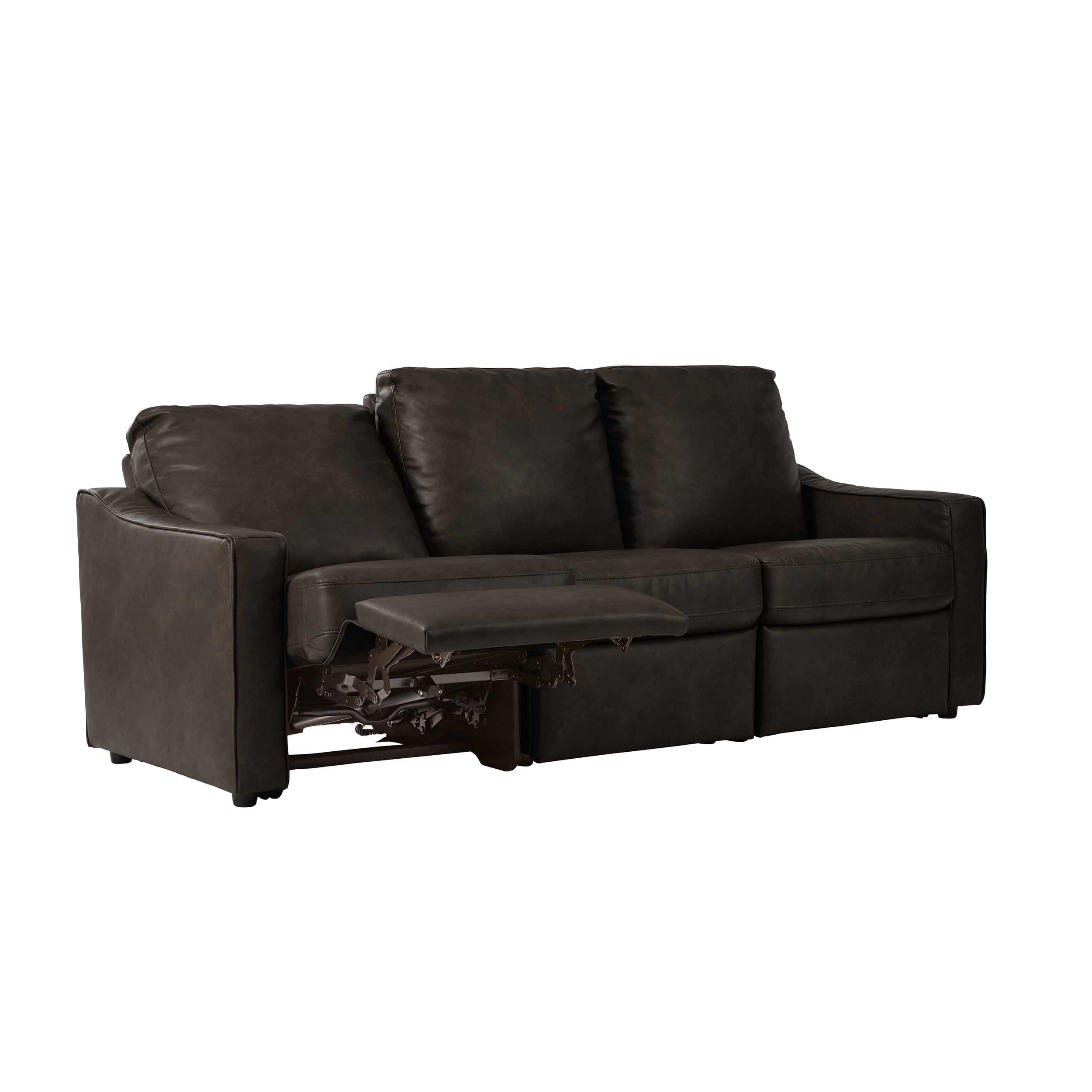 Better Homes & Gardens Allen 77" Powered Reclining Sofa, Dark Espresso Faux Leather