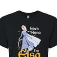thumbnail image 3 of Disney Frozen 2 - She's Anna, I'm Elsa - Juniors Cropped Cotton Blend T-Shirt, 3 of 5