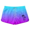 thumbnail image 2 of Short de Bain Homme / Été Sportif Plage Décontracté Voyage Polyester Dégradé Imprimé, 2 of 3