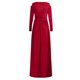 thumbnail image 5 of ICHUANYI Clearance Fashion Women's Elegant Sexy Long Sleeve V-Neck Dress Solid Color Long Dress Skirt Dress(Red, M) Ichuanyi Ichuanyi, 5 of 5